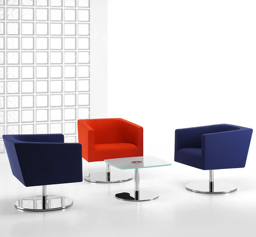 Fauteuil visiteur contemporain - CONCEPT - TALIN SRL - en cuir / en tissu / en métal