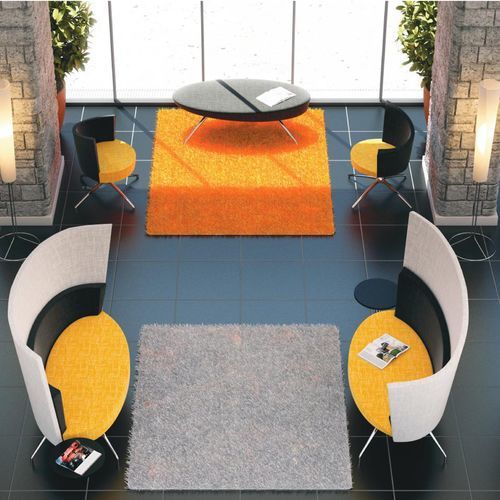 Banquette contemporaine - ELIPSE - TALIN SRL - en tissu / en cuir / avec piètement en métal