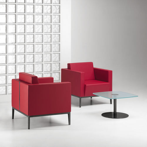 Fauteuil visiteur contemporain - XILON - TALIN SRL - en cuir / en tissu / en métal
