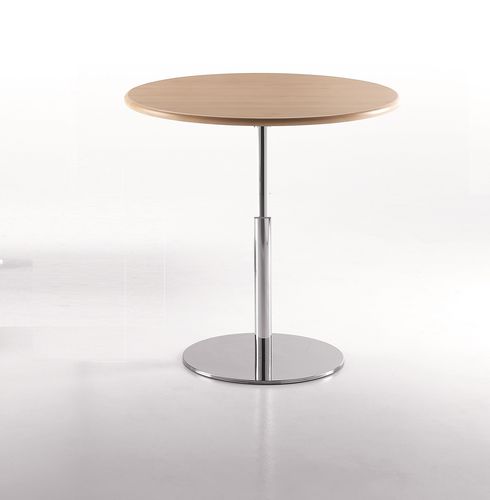 Table de travail contemporaine - BASIC 865 - TALIN SRL - en mélaminé / avec piètement en métal / ronde