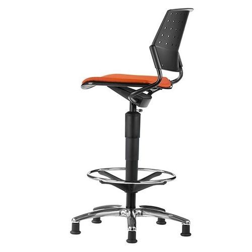 Tabouret de bureau contemporain - DELFI BRIO/NET - TALIN SRL - en cuir / en résille / avec piètement en métal