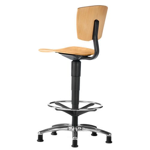 Tabouret de bureau contemporain - VEKTA - TALIN SRL - en contreplaqué / avec piètement en métal / avec repose-pieds