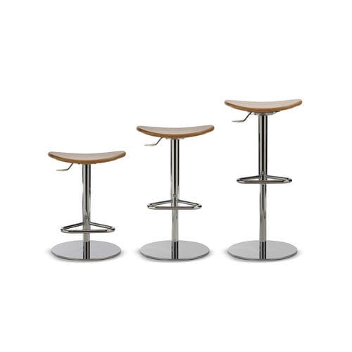 Tabouret contemporain - ZIP - TALIN SRL - en cuir / en chêne / en hêtre