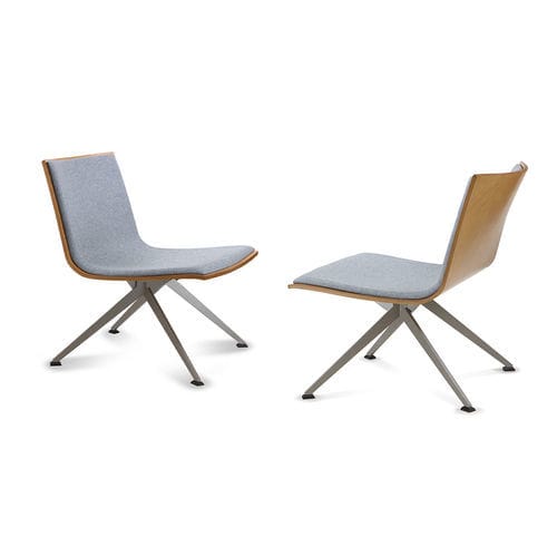 Fauteuil contemporain - EXEN - TALIN SRL - en cuir / en tissu / en chrome