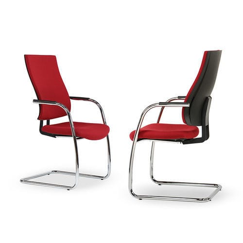 Chaise visiteur contemporaine - ALLY - TALIN SRL - d'intérieur / en chrome / en cuir