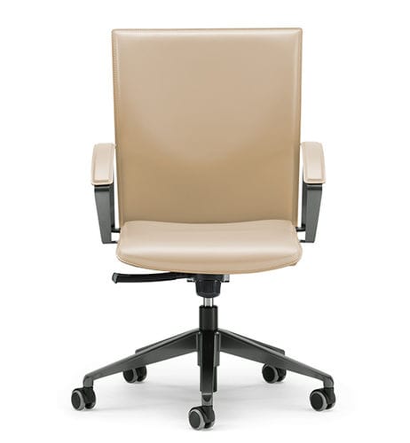 Chaise de bureau contemporaine - ATAY - TALIN SRL - d'intérieur / en chrome / en cuir