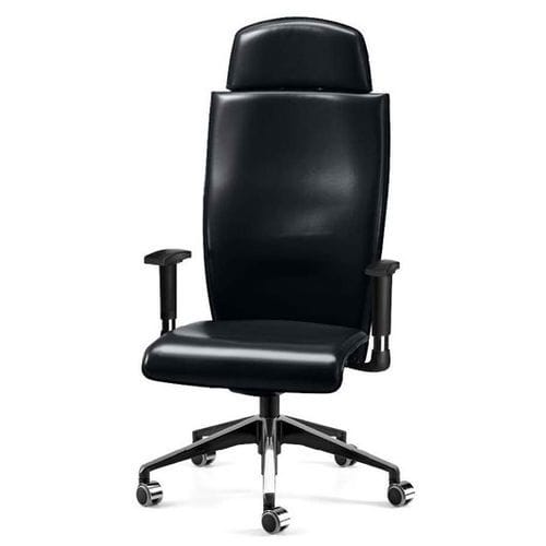 Fauteuil de direction contemporain - ATHENA - TALIN SRL - en cuir / en nylon / aluminium