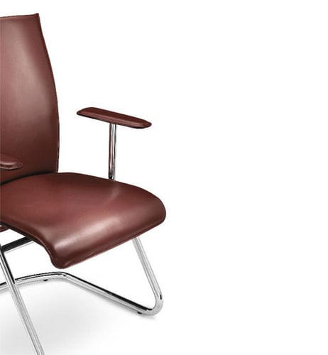 Chaise visiteur contemporaine - ATHENA - TALIN SRL - d'intérieur / aluminium / en cuir