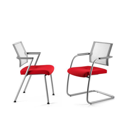 Chaise visiteur contemporaine - TITANIA - TALIN SRL - d'intérieur / en aluminium / en cuir