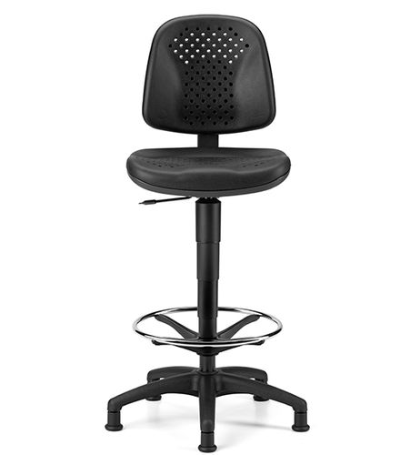 Tabouret de bureau contemporain - WORK - TALIN SRL - en contreplaqué / en polyuréthane / avec piètement en aluminium