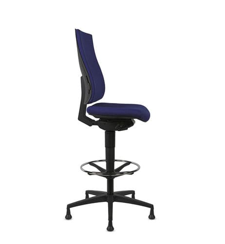 Tabouret de travail contemporain - ALLY - TALIN SRL - en tissu / en cuir / avec piètement en aluminium peint