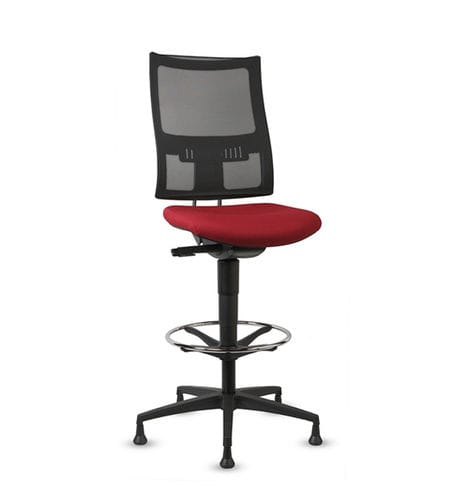Tabouret de travail contemporain - ALLYNET - TALIN SRL - en tissu / en cuir / avec piètement en aluminium peint