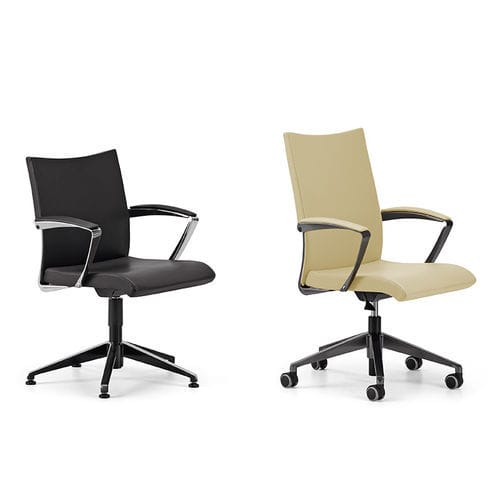 Fauteuil de bureau contemporain - AVIA - TALIN SRL - en cuir / en tissu / en métal