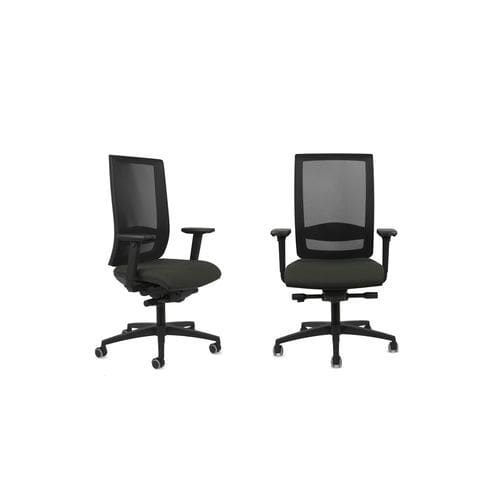 Chaise de travail en aluminium - WIND - TALIN SRL - en chrome / en cuir / en résille