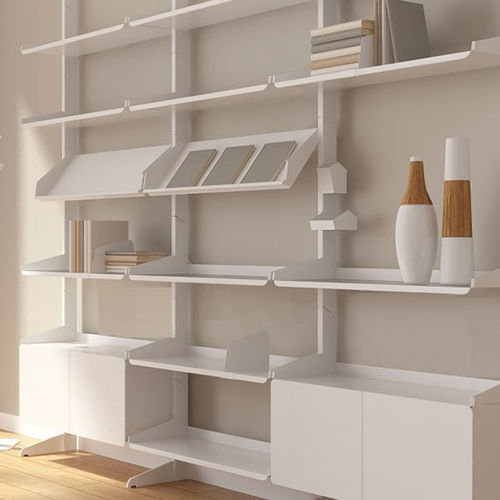 Étagère contemporaine - TOTEM - TALIN SRL - en MDF / en métal / en tissu