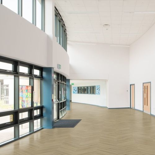 Revêtement de sol éco-responsable - ALMOND – CHEVRON - Aspecta Flooring - en vinyle / d'intérieur / pour bureau