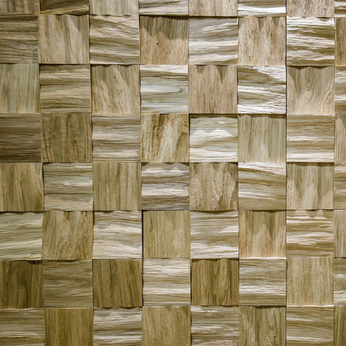 Parement en bois - OAK SQUARE - Relief Walls - intérieur / texturé / marron