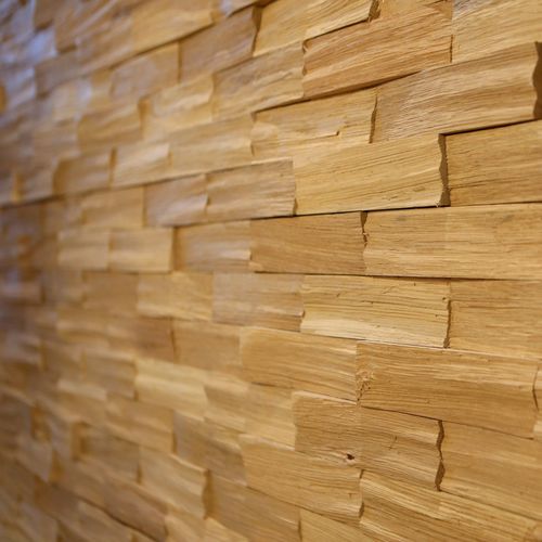 Parement en bois - OAK BRICK - Relief Walls - intérieur / texturé / marron