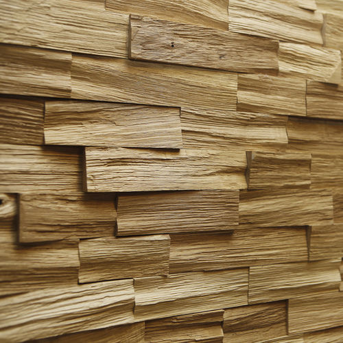 Parement en bois - OAK RANDOM - Relief Walls - intérieur / texturé / marron