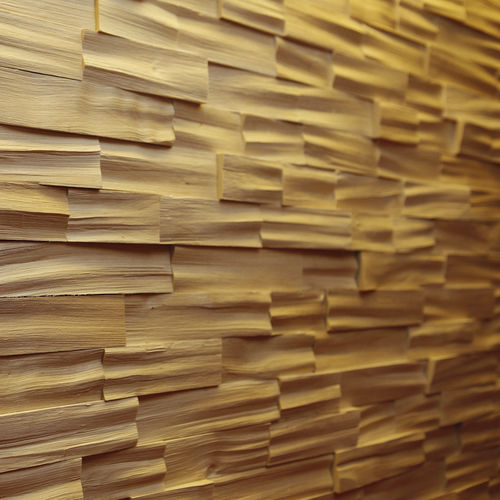Parement en bois - BIRCH RANDOM - Relief Walls - intérieur / texturé / marron