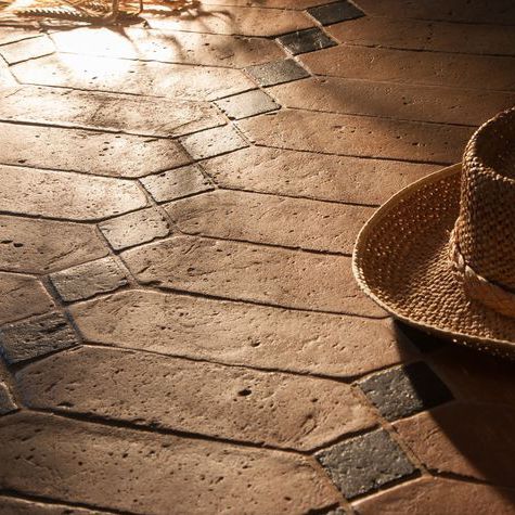 Carrelage en terracotta - ANTICO RESTAURO - LOSANGA - Enrico Palmucci - vieilli / d'intérieur / de sol
