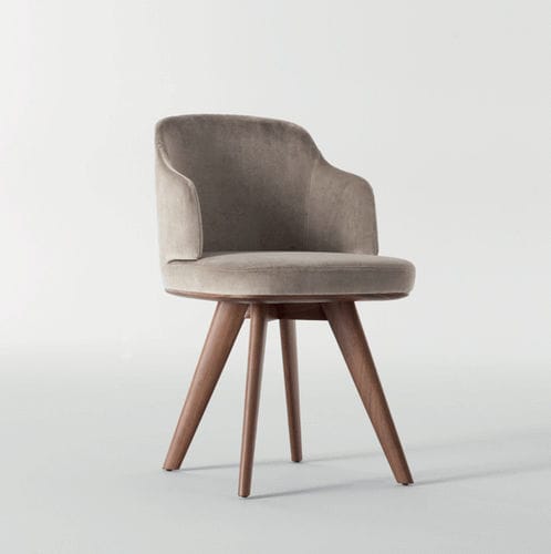 Chaise de salle à manger contemporaine - AGORDO - Casa Int - d'intérieur / en cuir / avec piètement en chêne