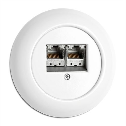Prise informatique - ECOOME Interrupteurs et prises design - encastrable / en porcelaine / contemporaine