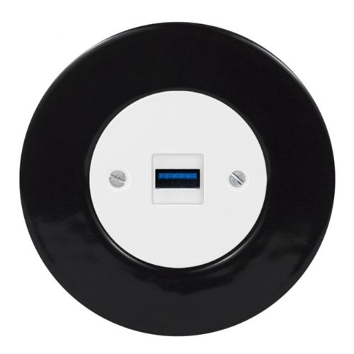Prise USB - ECOOME Interrupteurs et prises design - encastrable / en porcelaine / contemporaine