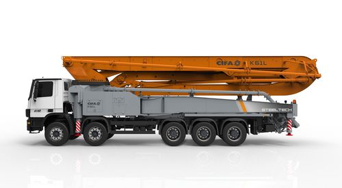 Pompe à béton mobile - K61L - CIFA S.p.A - montée sur camion