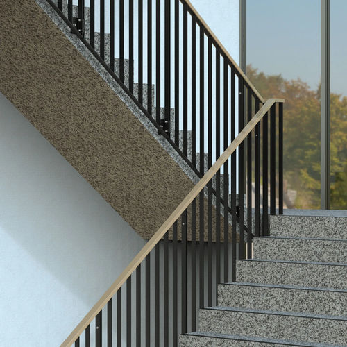 Garde-corps pour escalier - SCALA - Abel Metallsysteme GmbH & Co. KG - en aluminium / en acier / en bois