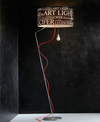 Lampe sur pied - LUCEM FERENS - lucifero illuminazione - en métal / en soie / contemporaine