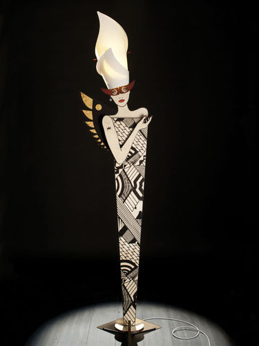 Lampe sur pied - AZHUE - lucifero illuminazione - en bois / en PVC / en thermoplastique