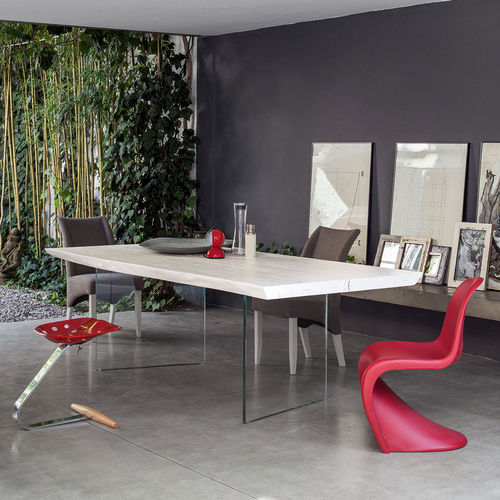 Table contemporaine - MASTER - Devina Nais - en verre / en fer / avec piètement en fer