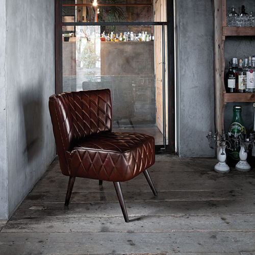 Fauteuil classique - CLEVELAND - Devina Nais - en cuir / en bois massif / marron