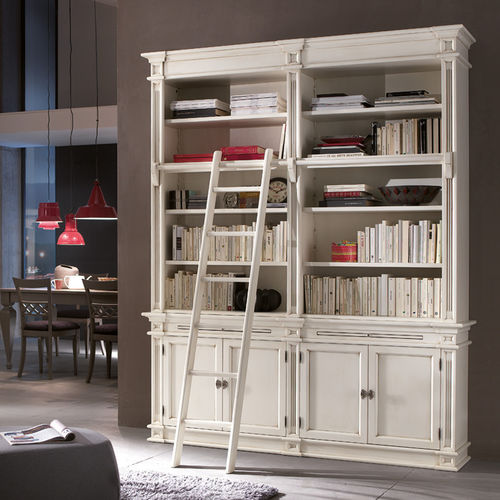 Bibliothèque classique - PARIS - Devina Nais - en bois laqué / avec échelle intégrée