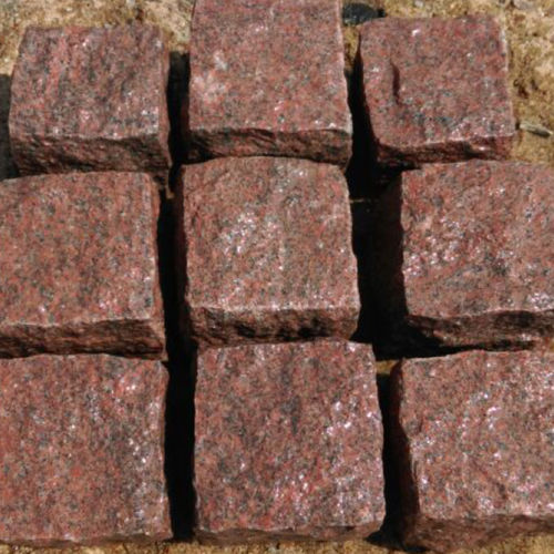 Pavé en granit - RED COBBLESTONE - Asian Stones - carrossable / piéton / pour espace public