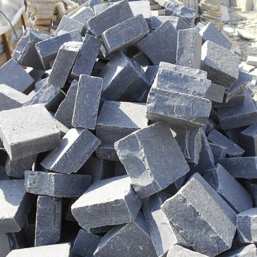 Pavé en pierre calcaire - BLACK COBBLESTONE - Asian Stones - carrossable / piéton / pour espace public