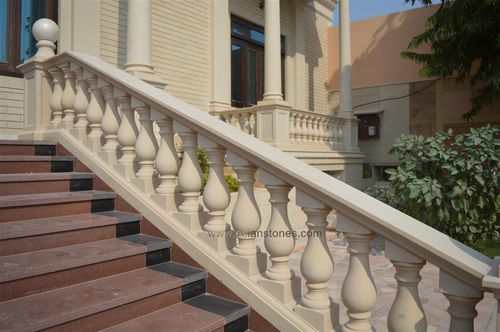 Garde-corps de type balustrade - Asian Stones - d'extérieur / pour escalier / pour balcon