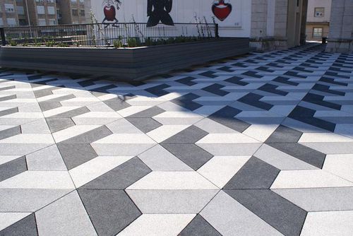 Pavé en béton - ECOGRANIC®: 3D 100x50x50 - PVT - carrossable / piéton / pour espace public