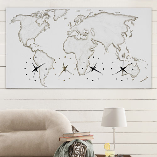 Horloge contemporaine - P4544   - PINTDECOR - murale / analogique / d'intérieur