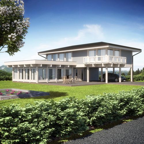 Maison préfabriquée - ARTIC FRAME : 257 - Artic House - écologique / contemporaine / à 2 étages