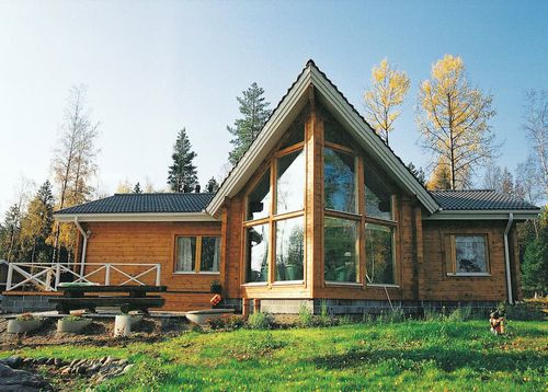 Maison préfabriquée - ARTICHOME : 140 - Artic House - en bois massif empilé / écologique / classique