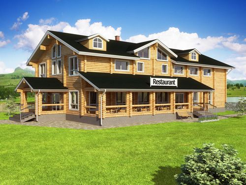 Bâtiment préfabriqué - LUXURY : 614 - Artic House - en bois massif / pour restaurant / contemporain