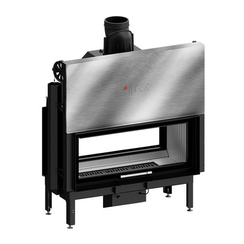 Cheminée à bois - ARDENTE DUO 105x43.DGS - Hitze - encastrable / en îlot / double face