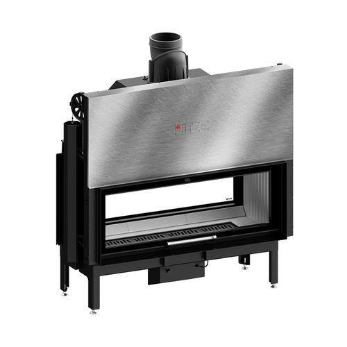 Cheminée à bois - ARDENTE DUO 120x43.DGS - Hitze - encastrable / en îlot / double face