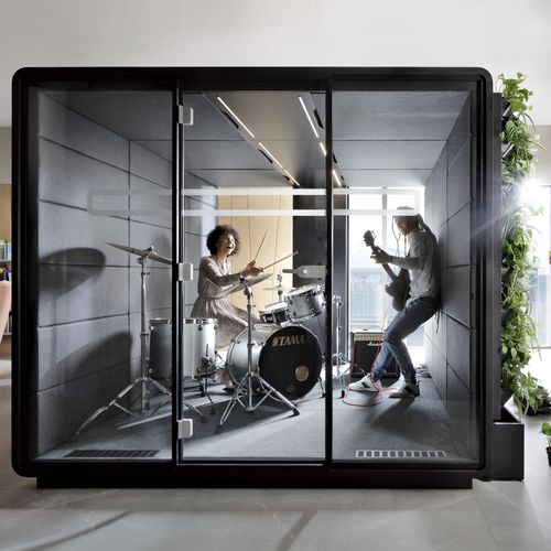 Bureau POD acoustique - HUSHMEET.L - Mikomax Smart Office - ergonomique / modulable / avec éclairage LED intégré
