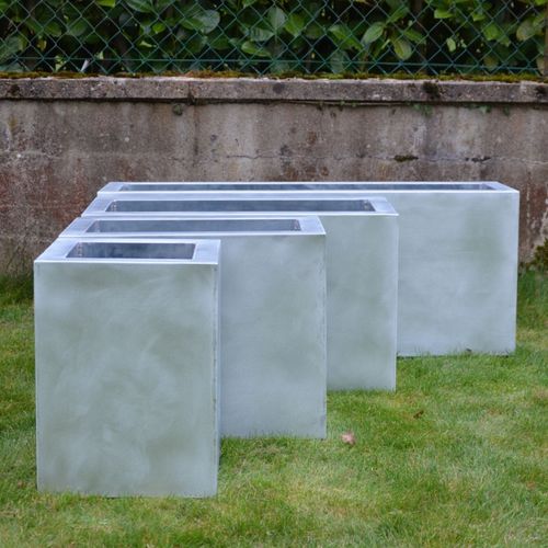 Jardinière en zinc - SP - MISTERZINC - rectangulaire / carrée / contemporaine