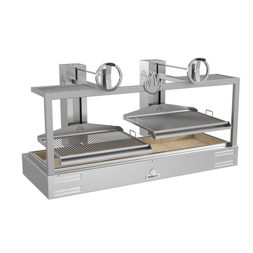 Gril à charbon - PARRILLA GMB 200 - Mibrasa Charcoal Oven SL - sur plan / pour cuisine professionnelle / en acier inox