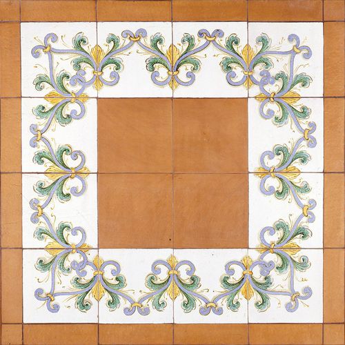 Frise en terracotta - GIALLO ARANCIO : A03 - Ceramiche Militello art & design S.R.L - murale / au sol