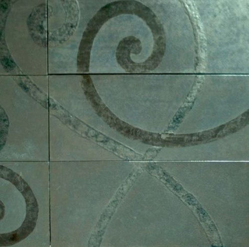 Carrelage de lave - BASALTIC : MAIOLICATA ARGENTO COPIA - Ceramiche Militello art & design S.R.L - d'intérieur / mural / de sol